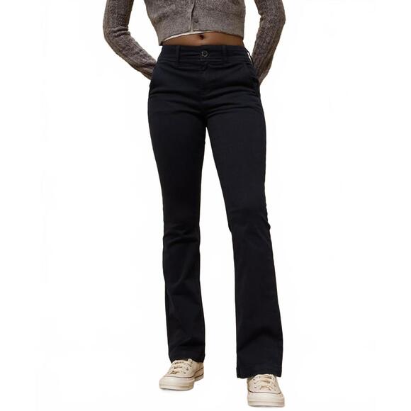 AE Stretch High-Waisted Kick Boot Trouser American Eagle Navy Size 6R - Picture 1 of 5